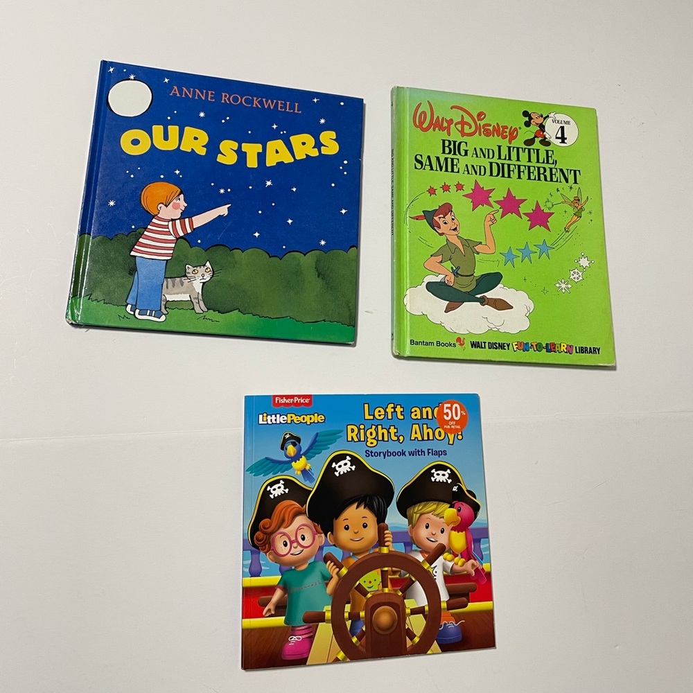 Lot of 3 Children’s Story Books, Fisher Price Little People , Disney, Our Star